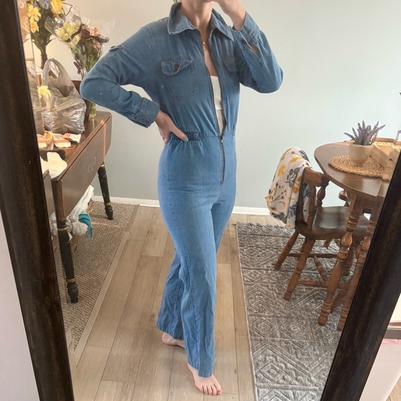 Zz Mizz Lizz Denim Jean jumpsuit vintage southwestern - Picture 12 of 14